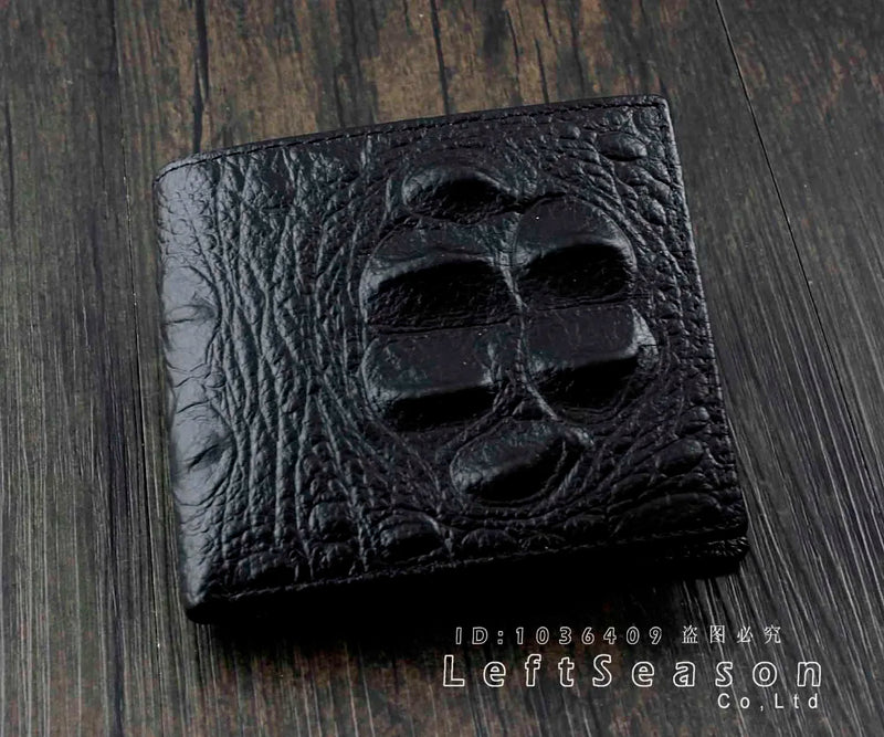 Crocodile Texture Leather Men's Short Wallet