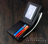 Crocodile Texture Leather Men's Short Wallet