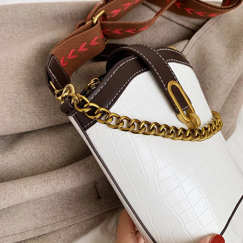 Stone Shoulder Bag Ladies Handbags Sac Female Vintage Messenger Bags for Girls