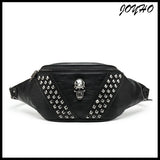 Men's Leather Crossbody Bag Vintage Shoulder Chest Pack