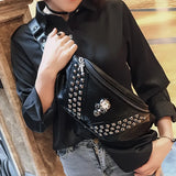 Men's Leather Crossbody Bag Vintage Shoulder Chest Pack