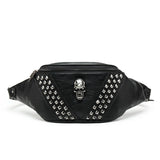Men's Leather Crossbody Bag Vintage Shoulder Chest Pack