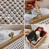 Metal Frame Diamond Handbag Party Clutch Evening Bag