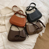 Leather Shoulder Bag Women Retro Hobo Lady Messenger Bag