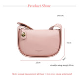 Texture Pu Leather Crossbody Bag Wide Straps Handbags