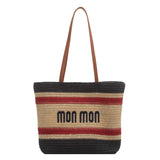 Straw Woven Crossbody Messenger Bag All-match Bucket Handbag