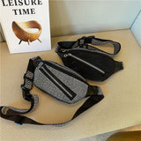 Crystal Diamonds PU Leather Waist Bag Fanny Pack