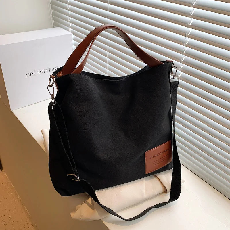 Canvas Shoulder Crossbody Bags Large Tote Purses for Women