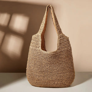 Handwoven Straw Beach Shoulder Bag Large Capacity Totes