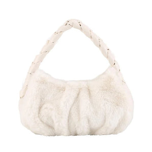 Winter Plush Handbags for Women - Casual Shoulder Bag
