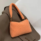 Plush Shoulder Bags for Women Winter Armpit Bag Purses and Handbags