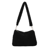 Plush Shoulder Bags for Women Winter Armpit Bag Purses and Handbags