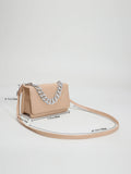 Crack Print Silver Chain Shoulder Bag