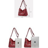 Women's Shoulder Bag Layer Pocket Messenger Handbag - Various Colors