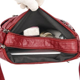 Women's Shoulder Bag Layer Pocket Messenger Handbag - Various Colors