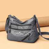 Women's Shoulder Bag Layer Pocket Messenger Handbag - Various Colors