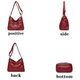 Women's Shoulder Bag Layer Pocket Messenger Handbag - Various Colors