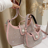 Diamond-Studded Lady Shoulder Bag Crossbody Tote