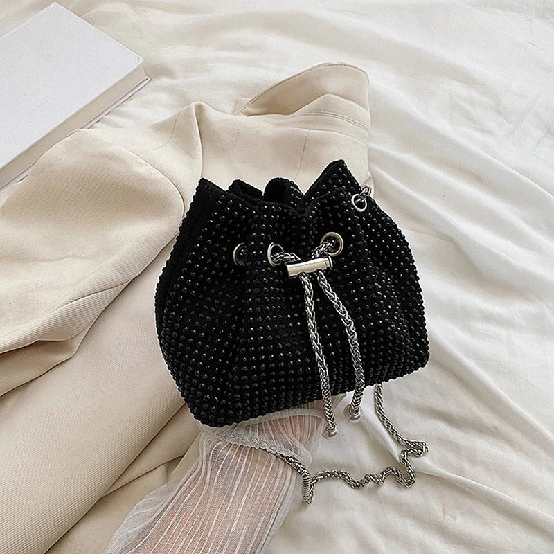 Rhinestone Evening Crossbody Shoulder Bag Clutch Purse