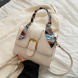 Women's Temperament Scarfs Handbag Beige Cross Body Bag