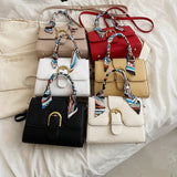 Women's Temperament Scarfs Handbag Beige Cross Body Bag