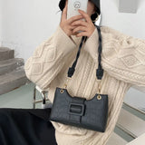 Texture High Ladies Ins Zipper Shoulder Bags Women