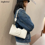 Texture High Ladies Ins Zipper Shoulder Bags Women