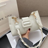 Texture High Ladies Ins Zipper Shoulder Bags Women