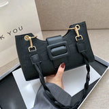 Texture High Ladies Ins Zipper Shoulder Bags Women