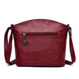 Vintage Soft PU Leather Women Messenger Bag Shoulder Zipper Lady Bag
