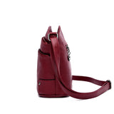 Vintage Soft PU Leather Women Messenger Bag Shoulder Zipper Lady Bag