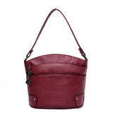 Vintage Soft PU Leather Women Messenger Bag Shoulder Zipper Lady Bag