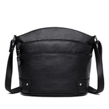 Vintage Soft PU Leather Women Messenger Bag Shoulder Zipper Lady Bag