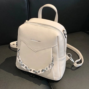 Women Backpack chain Ladies School bags for Teenager Girls