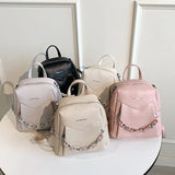 Women Backpack chain Ladies School bags for Teenager Girls
