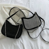 Women Rhinestone Small Tote Bag Shoulder Clutch Crossbody Bags