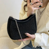 Women Rhinestone Small Tote Bag Shoulder Clutch Crossbody Bags