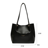 Women PU Leather Shoulder Bag Large Capacity Tote Handbag