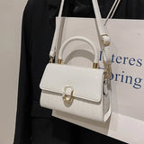 Women's Crocodile Pattern Shoulder Bag - All-match Portable Small Square Bag