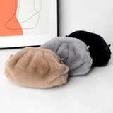 Soft Plush Women's Shoulder Bag Faux Fur Messenger Clutch Purse Handbags