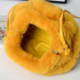Soft Plush Women's Shoulder Bag Faux Fur Messenger Clutch Purse Handbags