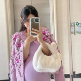 Faux Fur Women's Clutch Purse Soft Plush Shoulder Bag