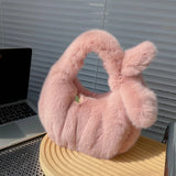 Faux Fur Women's Clutch Purse Soft Plush Shoulder Bag