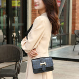 Crocodile Pattern PU Leather Women's Shoulder Messenger Bag