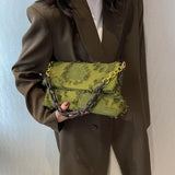 Women's Chain Shoulder Bag High Canvas Crossbody Tote