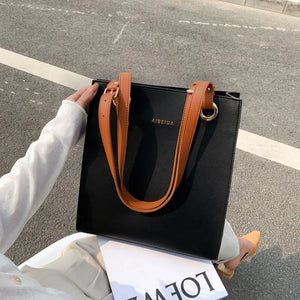 Women's Large Capacity Single Shoulder Bag PU Leather Tote