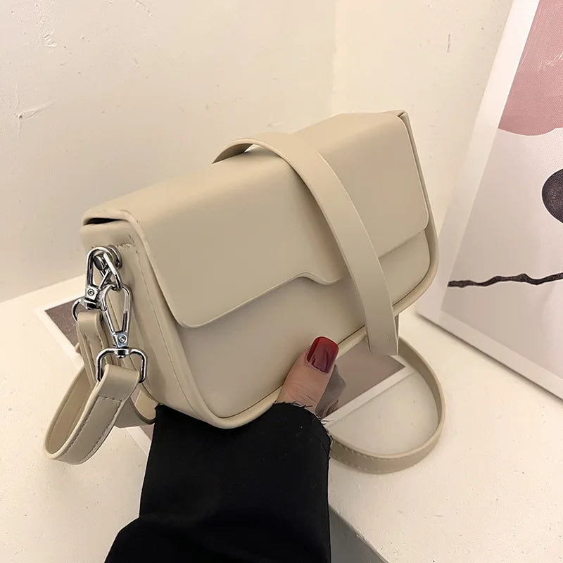 Women's One Shoulder Messenger Bag Versatile Work PU Handbag