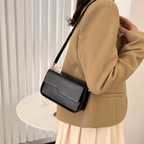 Women's One Shoulder Messenger Bag Versatile Work PU Handbag