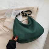 Autumn Winter Retro Women's Large-capacity Bag Suede Shoulder Bucket Bag