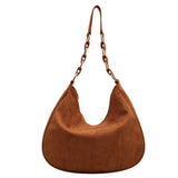 Women's Retro Bucket Bag Suede Shoulder Bag